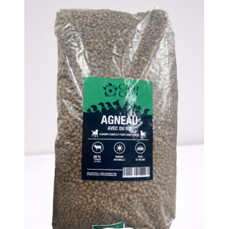 Croquette CaniCible, agneau avec du riz pour chien adulte